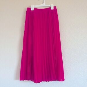 Hot pink pleated skirt